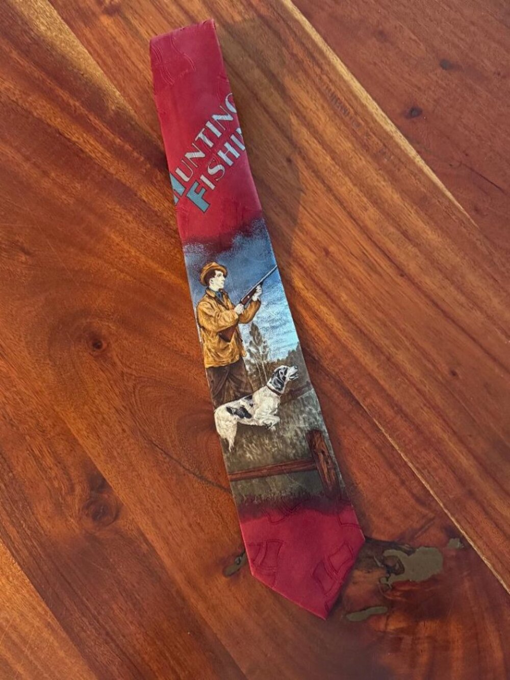Rare Polo Ralph Lauren Vintage Sportsman Hunting Fishing Bird Dog Silk Tie USA